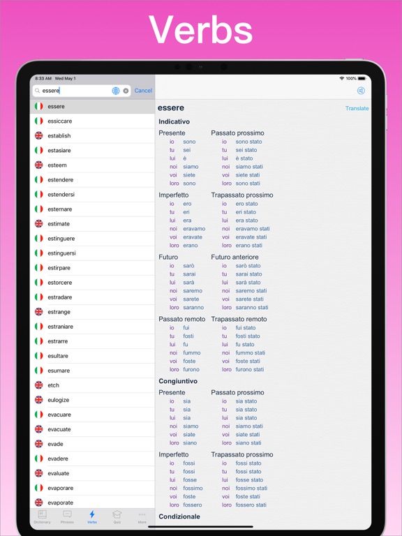 Italian Dictionary + © iPad screenshot 4 - Travel app