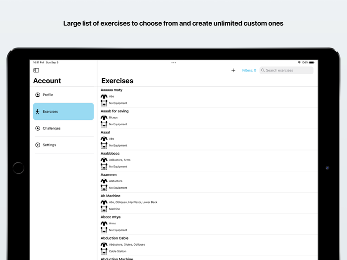 Gym log - Home workout planner