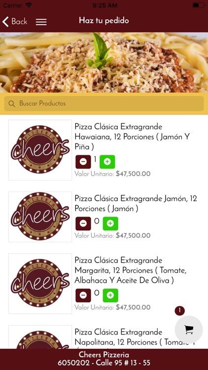 Cheers Pizzería App
