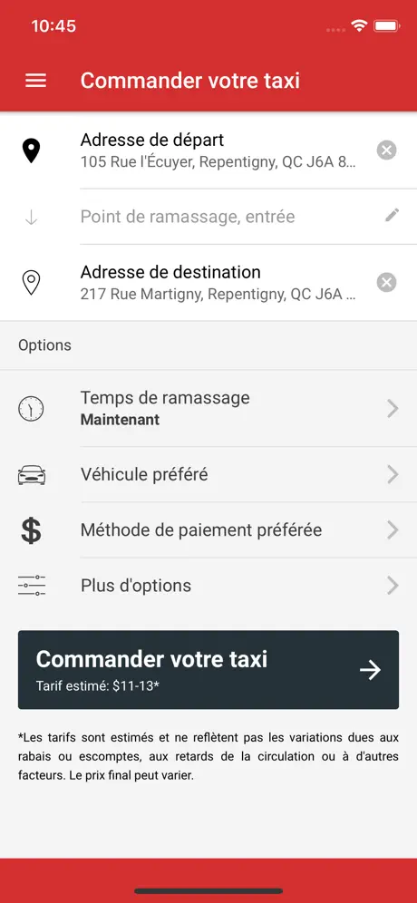 Taxi Rive-Nord
