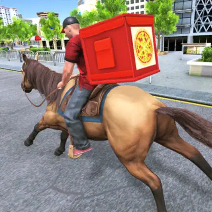 Лошадь доставщик пиццы Читы