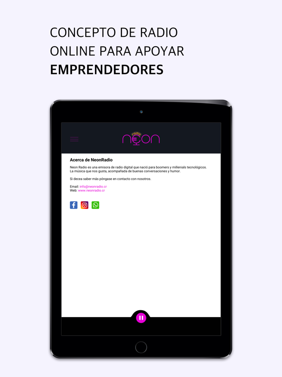 NeonRadio iPad screenshot 4 - Music app