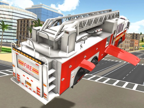 Fire Truck Flying Carのおすすめ画像1