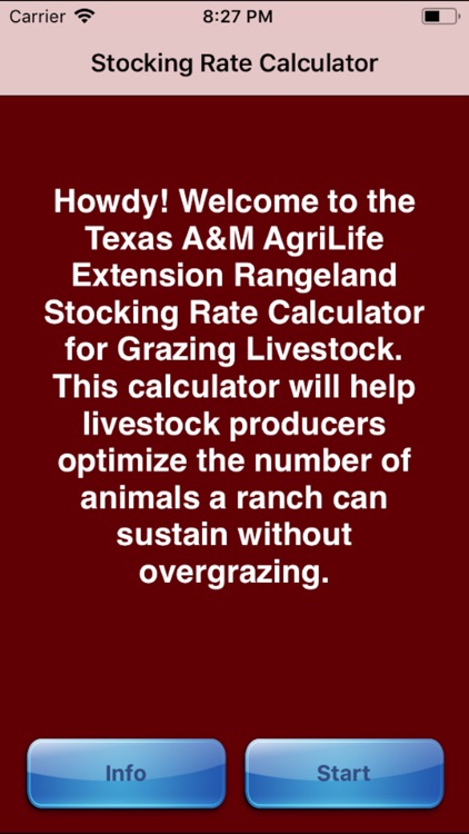 Stocking Rate Calc for Grazing