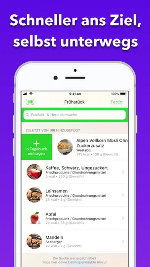 Screenshot von Kalorienzähler, Abnehmen, Diät auf dem iPhone 5