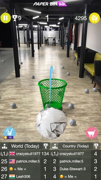 Screenshot #5 for Paper Bin AR - throw paper