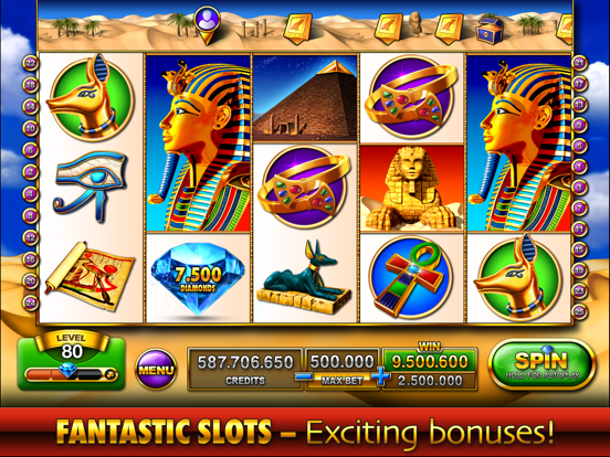 Slots - Pharaoh's Fire iPad app afbeelding 2