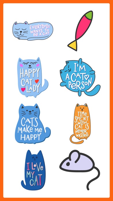 Pusheen Cat Text Sticker Pack screenshot 3