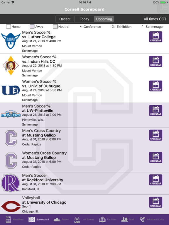 Screenshot #6 pour Cornell College Ram Athletics