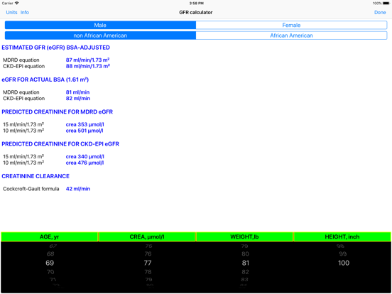 Screenshot #6 pour GFR EasyCalc