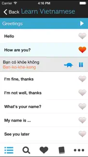 learn vietnamese - phrasebook iphone screenshot 2