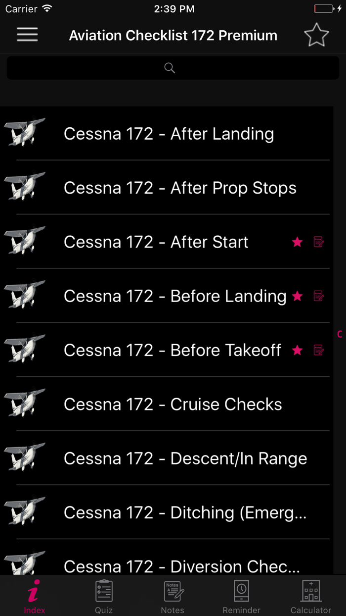 Aviation Checklist 172 Premium