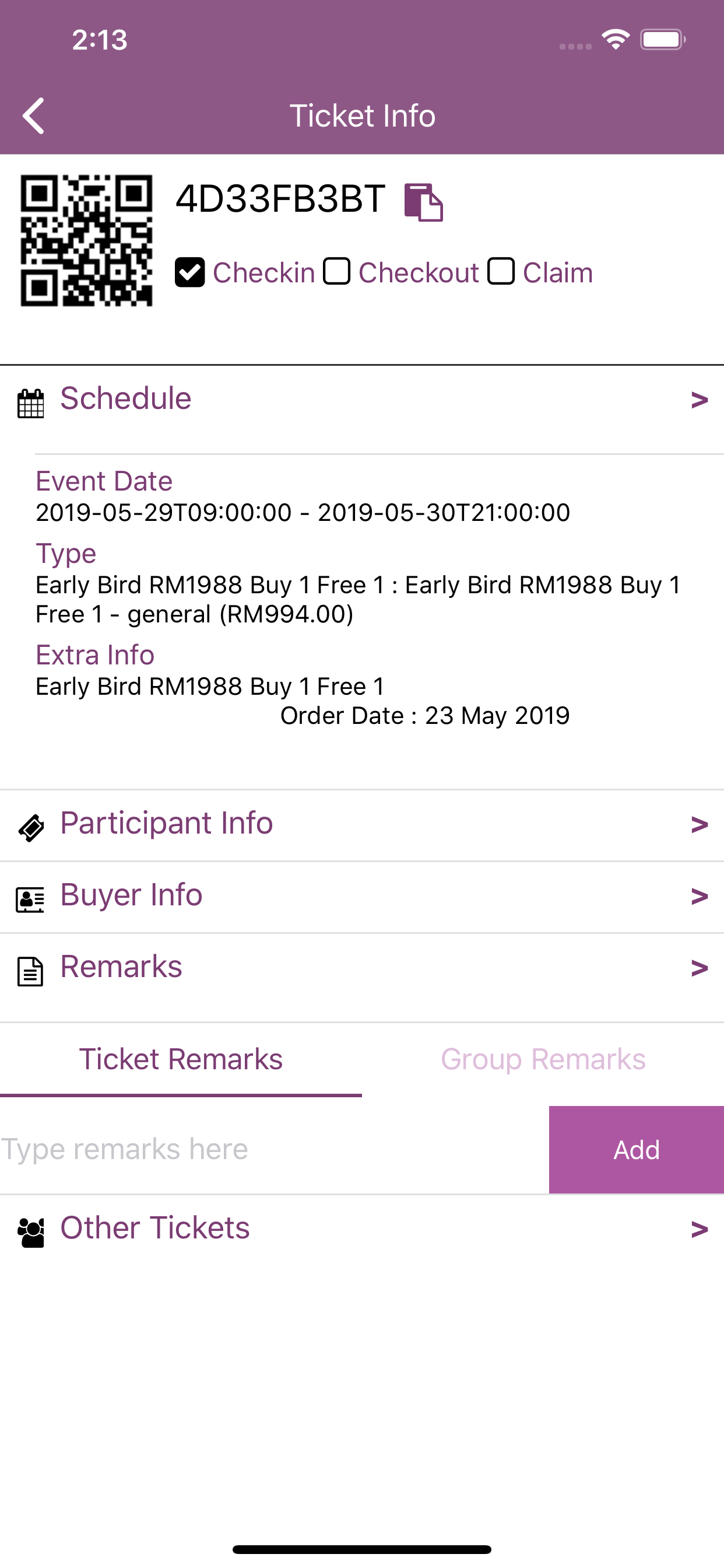 Ticket2u Check-in Manager screenshot 3