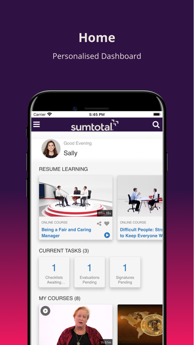 SumTotal Mobile Screenshot