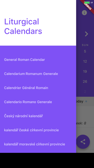 Roman Liturgical Calendar screenshot 2