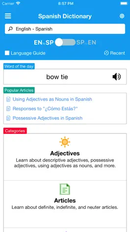 Game screenshot English - Spanish Dictionary apk
