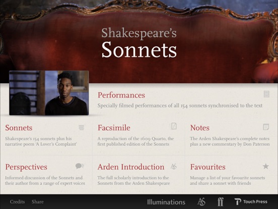 Screenshot #1 for Shakespeare’s Sonnets