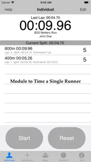 stopwatch for track & field iphone screenshot 1
