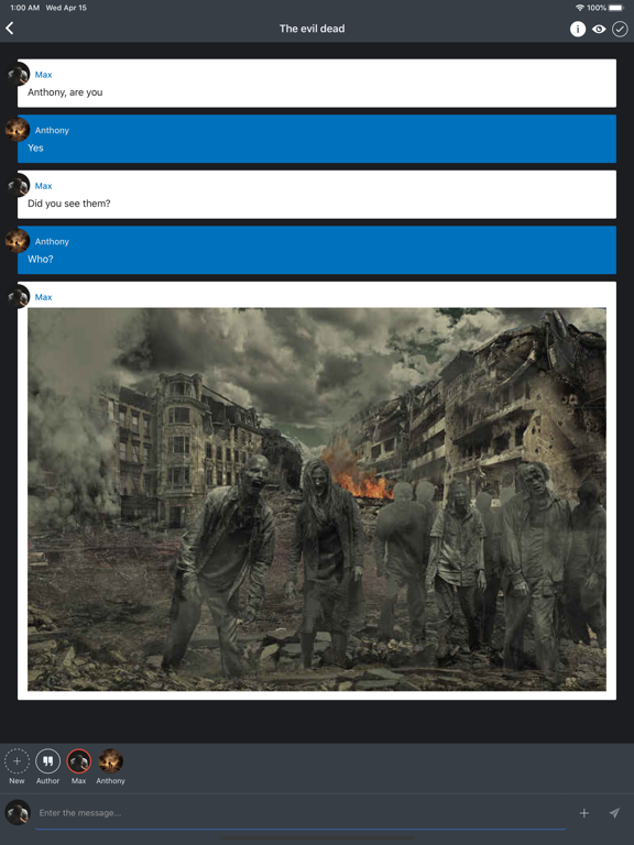 Mistory: Text Chat Story Maker iPad screenshot 2 - Social Networking app