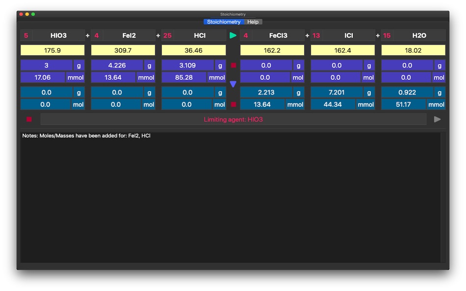 Stoichiometry - 2.4 - (macOS)