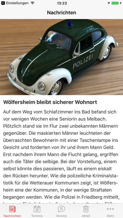Wölfersheim Gemeinde App Screenshot