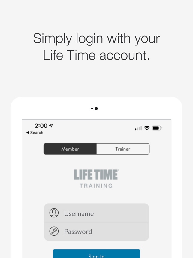 Life Time Training On The App