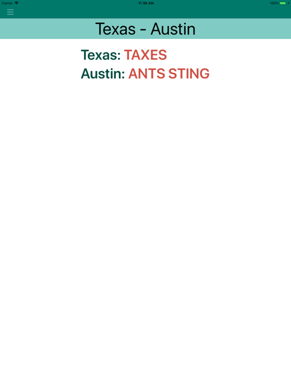US State Capitals Mnemonics iPad screenshot 4 - Education app