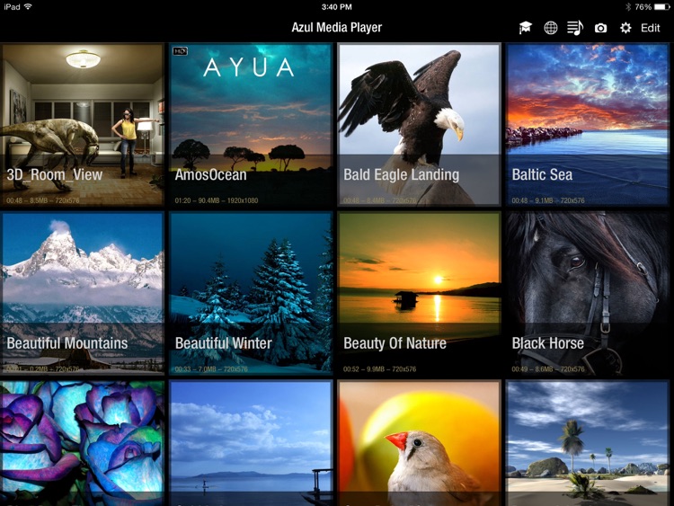 Azul - Video player for iPad