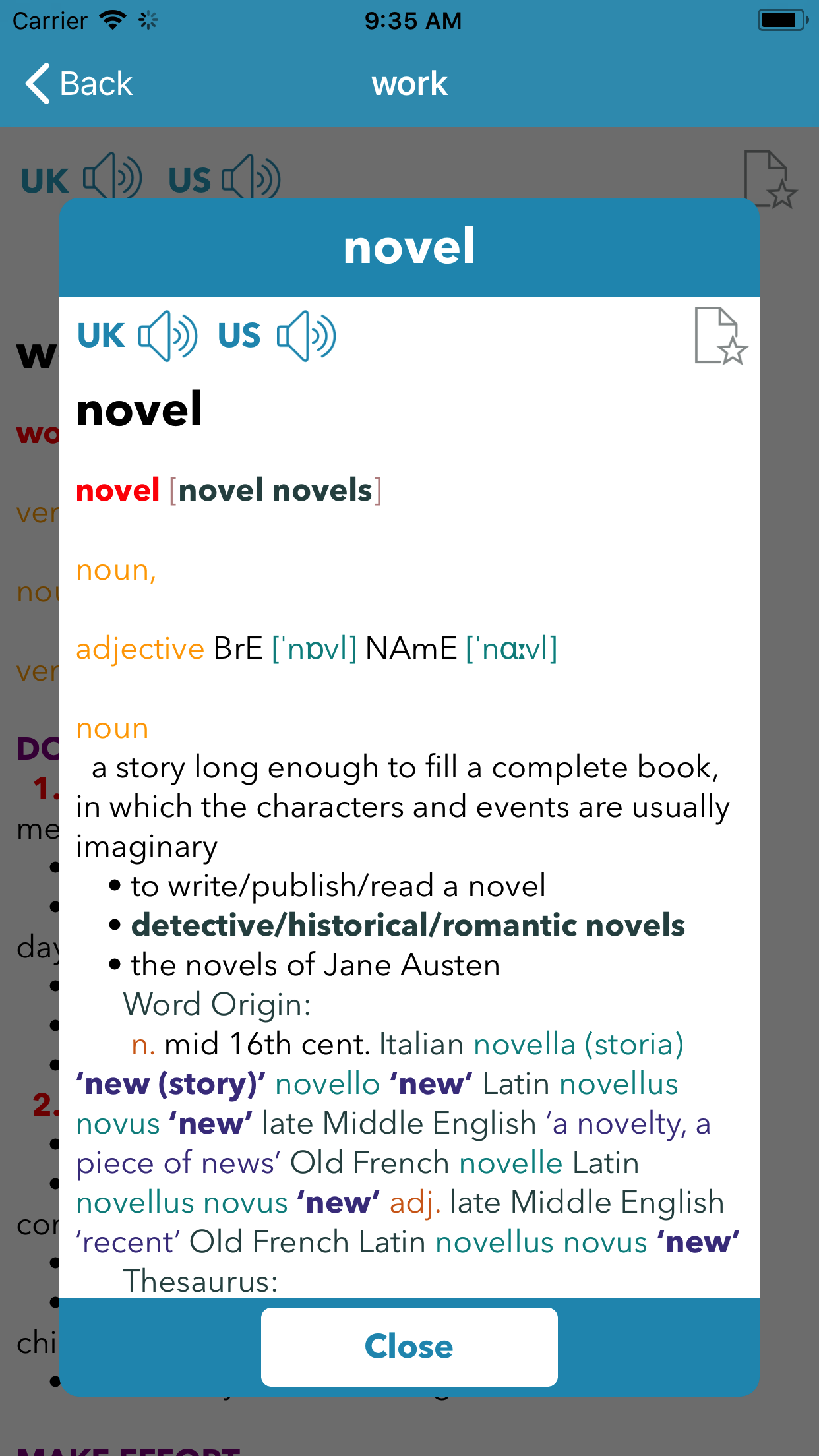 OXDICT - Learner's Dictionary screenshot 5