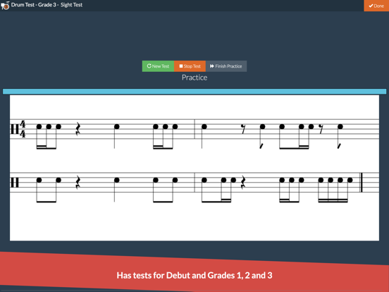 Drum Exam Grade Debut, 1, 2, 3 iPad screenshot