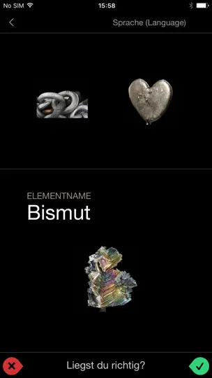 Screenshot von Die Elemente: Lernkarten auf dem iPhone 4