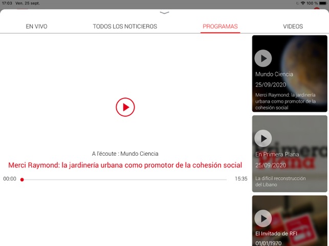 Radio Francia Internacional en App Store