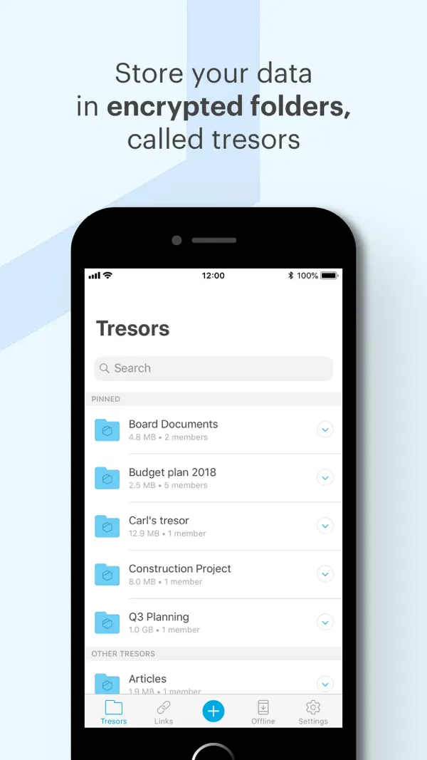 Tresorit, Screenshot 3