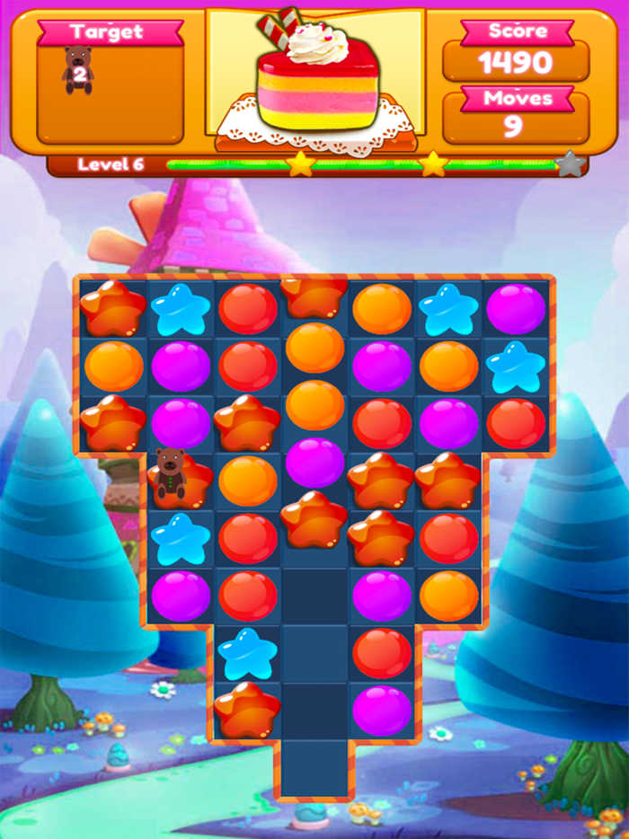 Sweet Candy Blast Fruit puzzle