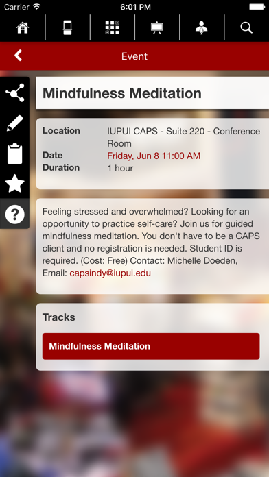 IUPUI Welcome 365 iPhone screenshot 4 - Reference app