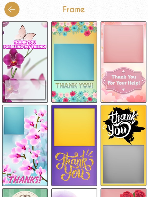 Thank You Greeting Cards Maker iPad screenshot 4 - Photo & Video app