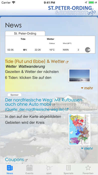 Screenshot #1 pour ST. PETER-ORDING info