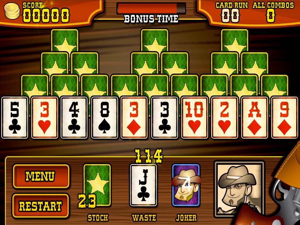 Outlaw TriPeaks Solitaire HD screenshot 2