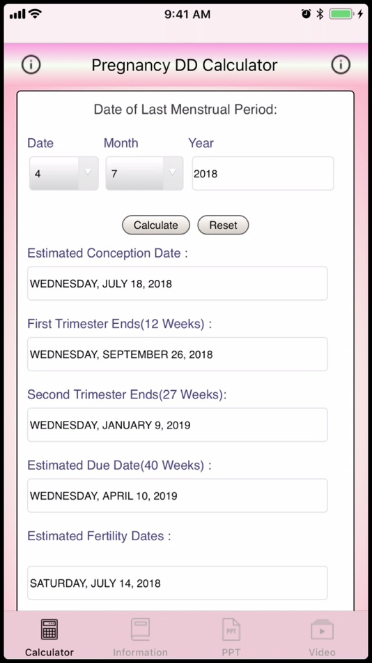 #1. Pregnancy DD Calculator (iOS) By: ManalSoft