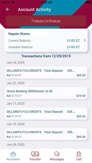 Dillards FCU Mobile App screenshot 3