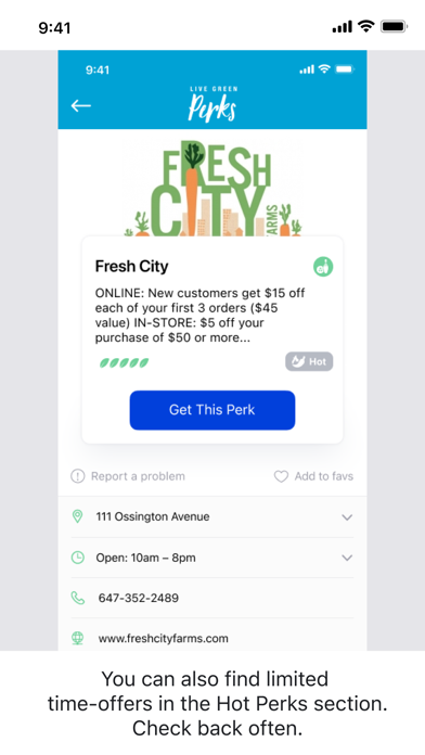 Live Green Perks Screenshot