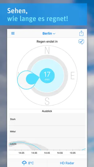 Screenshot von RainToday auf dem iPhone 2