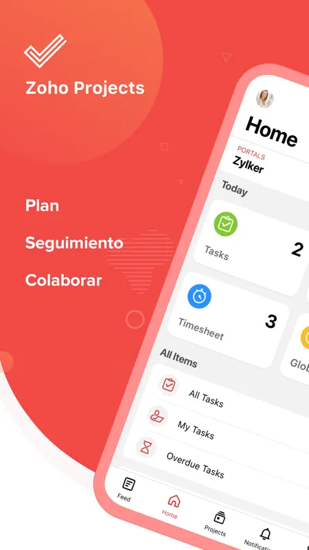 Gestión trabajos Zoho Projects screenshot 1 of 10