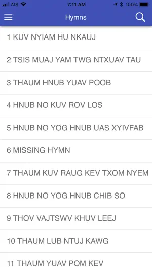 Hmong SDA Hymnal screenshot 1
