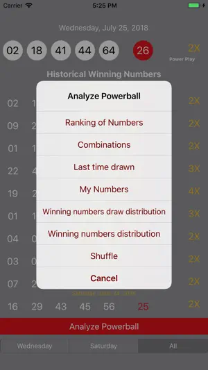 Powerball Analysis and Results screenshot 2