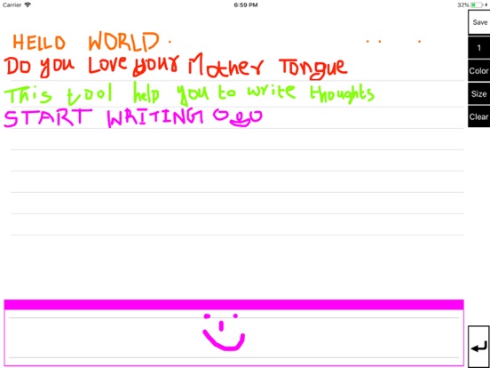 iWriter - No Language Diary iPad screenshot