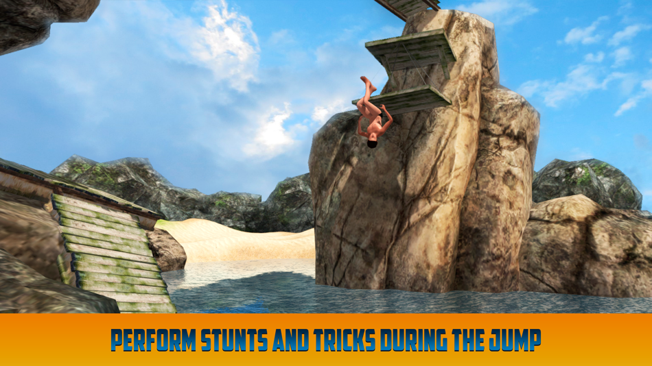 #2. Cliff Flip Diving Swimming Sim (iOS) 由: Tayga Games OOO