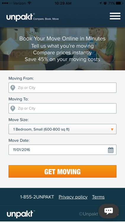 Unpakt - The Moving App
