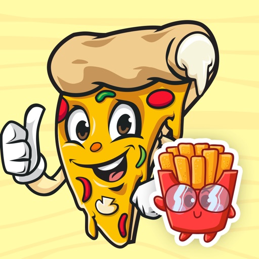 Pizza and French Fries Sticker