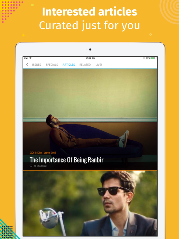 GQ Magazine (India) iPad screenshot 2 - Lifestyle app